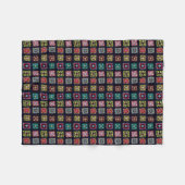 おばあさんの正方形 フリースブランケット (正面(横))