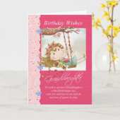 おばあさんの誕生日おめでとう カード (黄色い花)