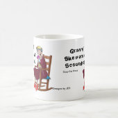 おばあさんは悪党-ドイツ体--を串刺しにします コーヒーマグカップ (中央)