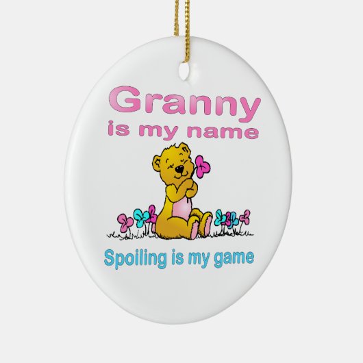 おばあさんは私の一流で、です私のゲームだめになります セラミックオーナメント (右)