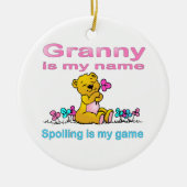 おばあさんは私の一流で、です私のゲームだめになります セラミックオーナメント (正面)
