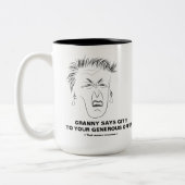 おばあさんはGitのマグ2を言います ツートーンマグカップ (左)