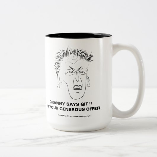 おばあさんはGitのマグ2を言います ツートーンマグカップ (右)