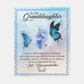 おばあさんを愛して孫娘に フリースブランケット (正面)