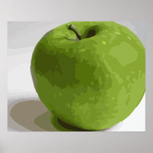 おばあさんスミス緑のApple写真 ポスター