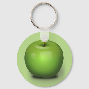 おばあさんスミスAppleボタンKeychain キーホルダー