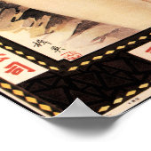 おばあさん中国のが広告ヴィンテージたばこポスターをピン留めする ポスター (角)