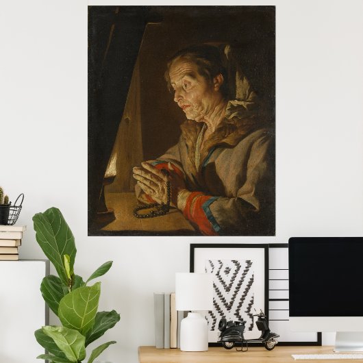 「おばあさん祈の」 ポスター (ホームオフィス)