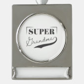 おばあすごいちゃん シルバープレートバナーオーナメント (正面)