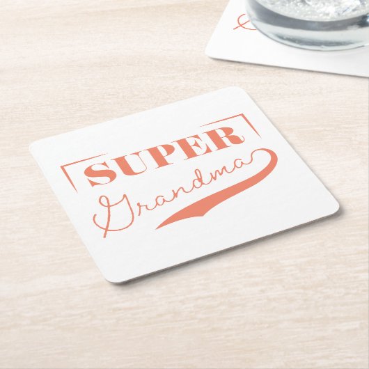 おばあすごいちゃん スクエアペーパーコースター (アングル)