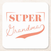 おばあすごいちゃん スクエアペーパーコースター (正面)