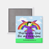 おばあちゃんありがとう神様 マグネット (正面/裏面)