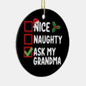 おばあちゃんいけな頼のクリスマス一覧の家族 セラミックオーナメント (右)