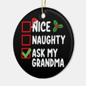 おばあちゃんいけな頼のクリスマス一覧の家族 セラミックオーナメント (左)