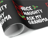 おばあちゃんいけな頼のクリスマス一覧の家族 ラッピングペーパー (ロールコーナー)