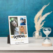 おばあちゃんおばあちゃん3枚の写真コラージュ フォトプラーク (側面)