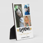 おばあちゃんおばあちゃん3枚の写真コラージュ フォトプラーク (側面)