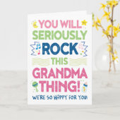 おばあちゃんおめでとう!きっと素敵な grandmaになる! カード (黄色い花)