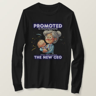 おばあちゃんおめでとう ブラックTシャツ ふざけた 新生児ギフト Tシャツ