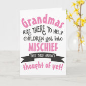 おばあちゃんおもしろいいたずら誕生日 カード (黄色い花)