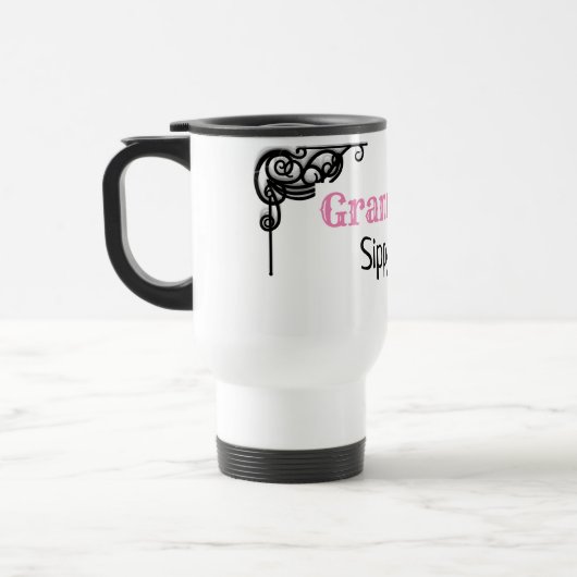 おばあちゃんおもしろいかわいいシッピーカップ トラベルマグ (左)