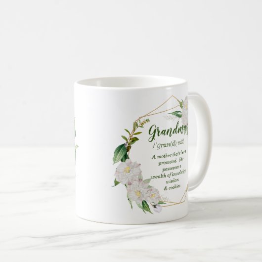 おばあちゃんおもしろいの意味 コーヒーマグカップ (正面右)