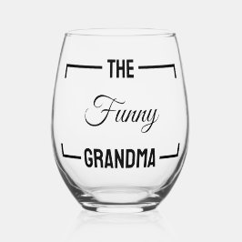 おばあちゃんおもしろいの母の日のプレゼント誕生日プレゼント ステムなしワイングラス