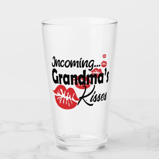 おばあちゃんおもしろいキス タンブラーグラス (正面)