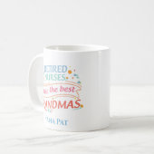 おばあちゃんおもしろいナースリタイアコーヒーマグ コーヒーマグカップ (正面左)