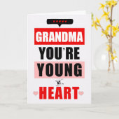 おばあちゃんおもしろいヤングアットハートユーモアのある誕生日 カード (黄色い花)