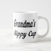 おばあちゃんおもしろい引用文ブラックハーフ文字 ジャンボコーヒーマグカップ (右)