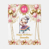 おばあちゃんおもしろい毛布リタイアメントギフトアイディア フリースブランケット (正面)