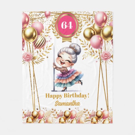 おばあちゃんおもしろい毛布リタイアメントギフトアイディア フリースブランケット (正面)