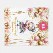 おばあちゃんおもしろい毛布リタイアメントギフトアイディア フリースブランケット (正面(横))