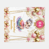 おばあちゃんおもしろい毛布名前をカスタムするギフト フリースブランケット (正面(横))