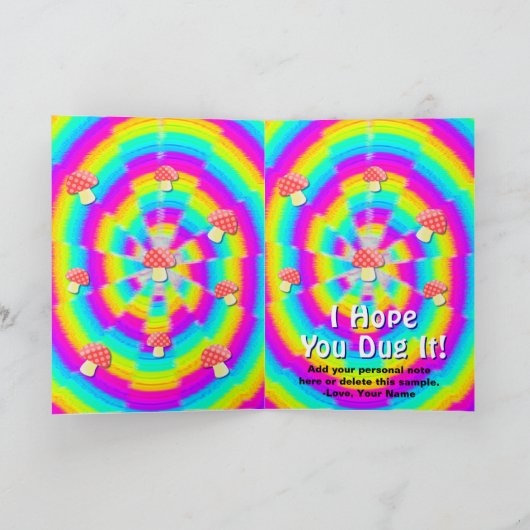 おばあちゃんおもしろい誕生日トリップレトロヒッパイユーモア カード (内部)