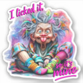 おばあちゃんおもしろい「舐めたから俺のレトロ」 シール (正面)