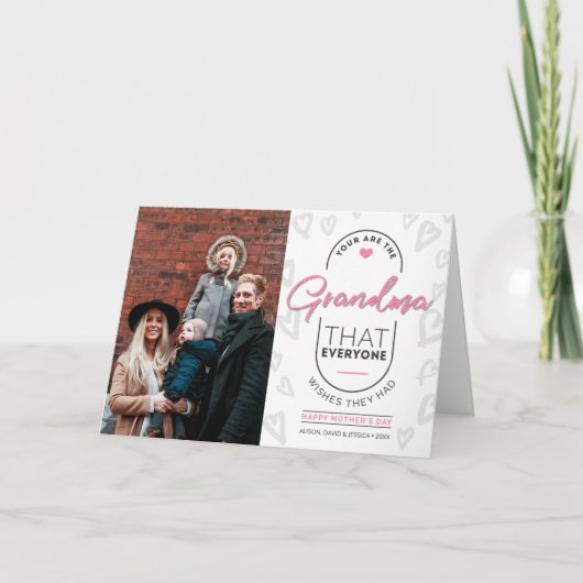 おばあちゃんお母さんの日おめでとう カード (正面)