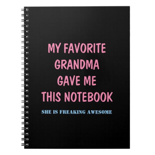 おばあちゃんお気に入りのが与えこのノート ノートブック (正面)