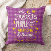 おばあちゃんお気に入りのをパープルギンガムと呼ぶ クッション (ブランケット)