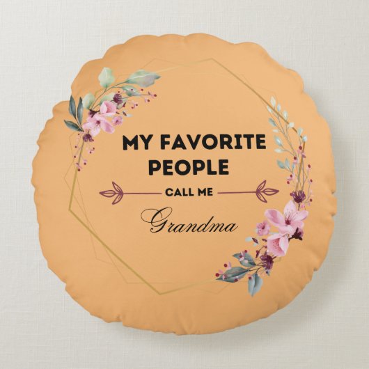 おばあちゃんお気に入りの枕と呼ばれてる ラウンドクッション (正面)