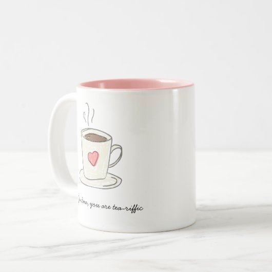 おばあちゃんお茶盛りの母の日 ツートーンマグカップ (正面左)