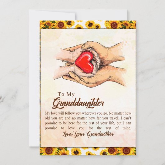 おばあちゃんからの孫娘ひまわりプレゼント シーズンカード (正面)