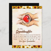 おばあちゃんからの孫娘ひまわりプレゼント シーズンカード (正面/裏面)