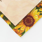 おばあちゃんからの孫娘ひまわりプレゼント フリースブランケット (角)