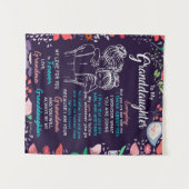 おばあちゃんからの孫娘への贈り物、花好き タペストリー (正面(横))