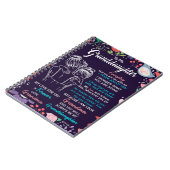 おばあちゃんからの孫娘への贈り物、花好き ノートブック (左側)