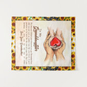 おばあちゃんからひまわりの贈り物 タペストリー (正面(横))