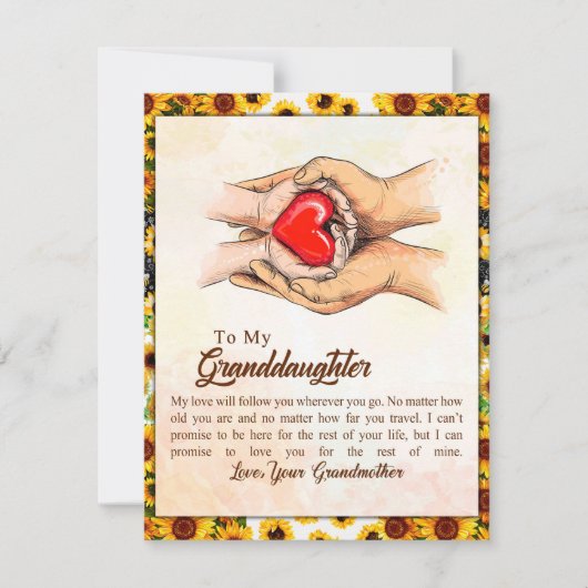 おばあちゃんからひまわりの贈り物 招待状 (正面)