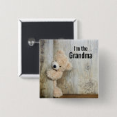 おばあちゃんかわいいクマ詰まったの写真 缶バッジ (正面&裏面)